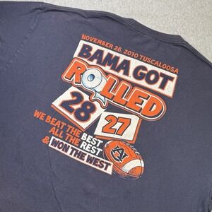 Auburn 2010 Bama Got Rolled Shirt XXL Heavyweight‎ M&O Iron Bowl Vintage Tee